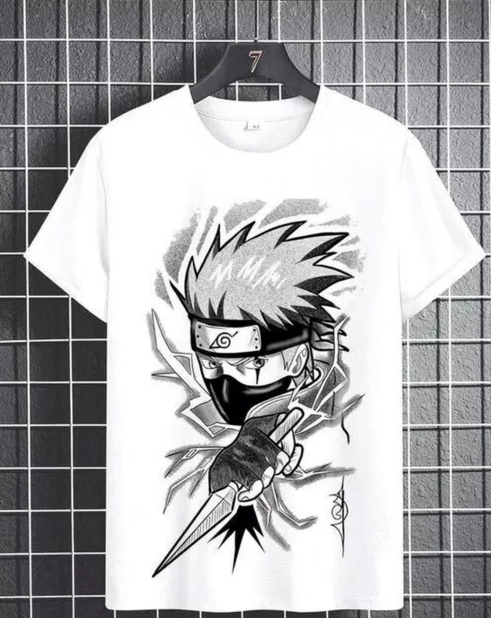 Men Printed Round Neck Polyester White T-Shirt