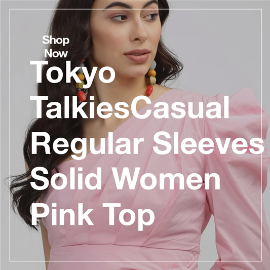 Tokyo Talkies Casual Regular Sleeves Solid Women Pink Top