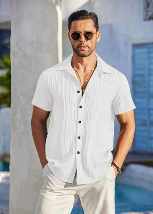 Men Self Design Casual Shirt