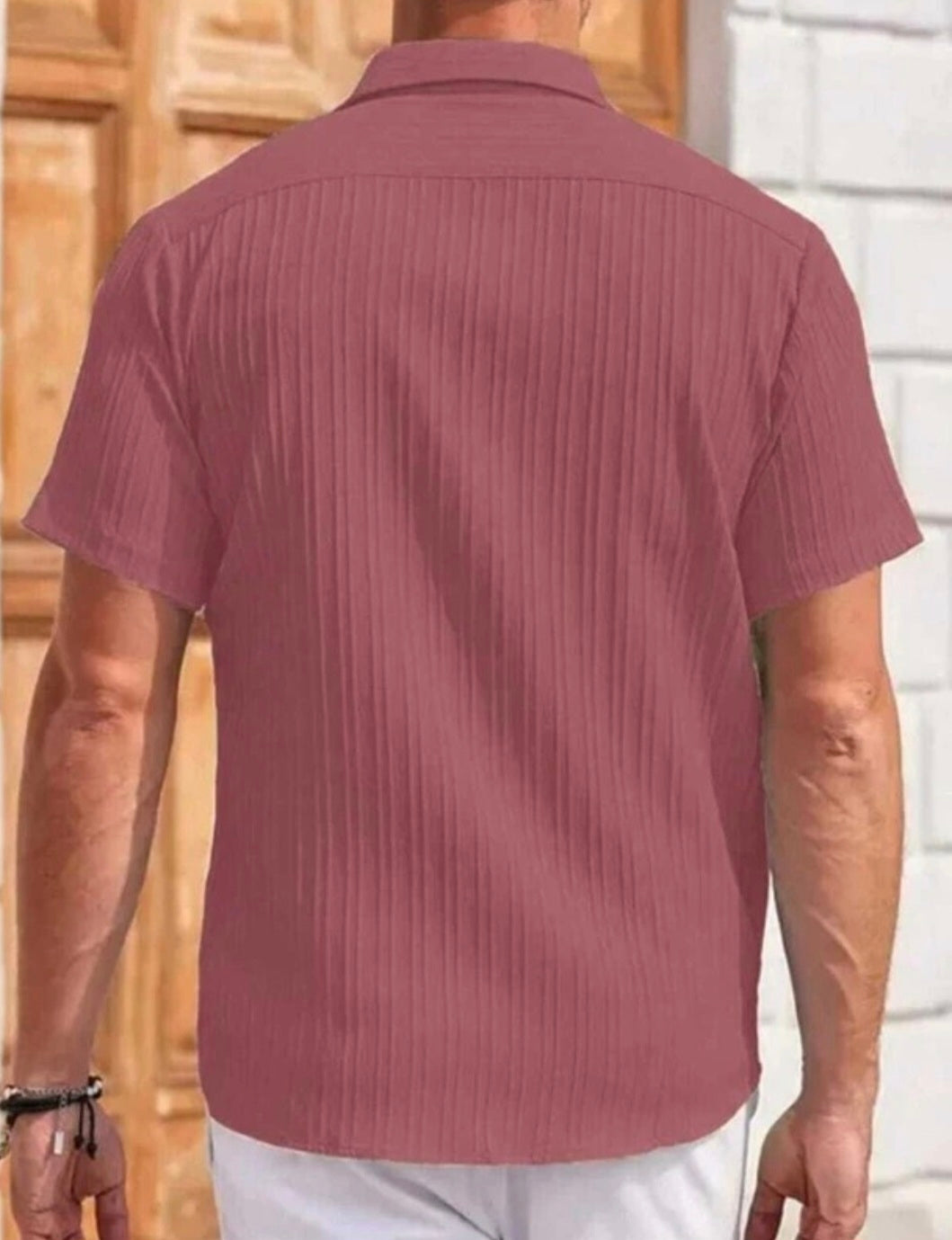 Men Self Design Casual Shirt