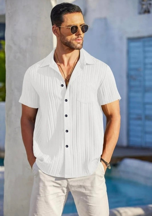 Men Self Design Casual Shirt